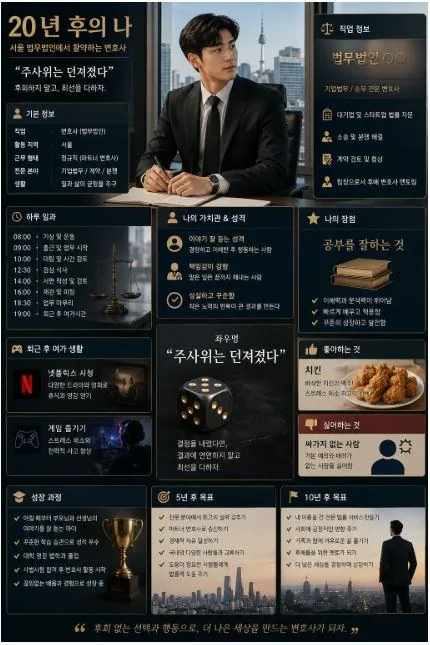 학생이 만든 20년 후 나의 모습 인포그래픽 1