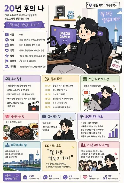 학생이 만든 20년 후 나의 모습 인포그래픽 4